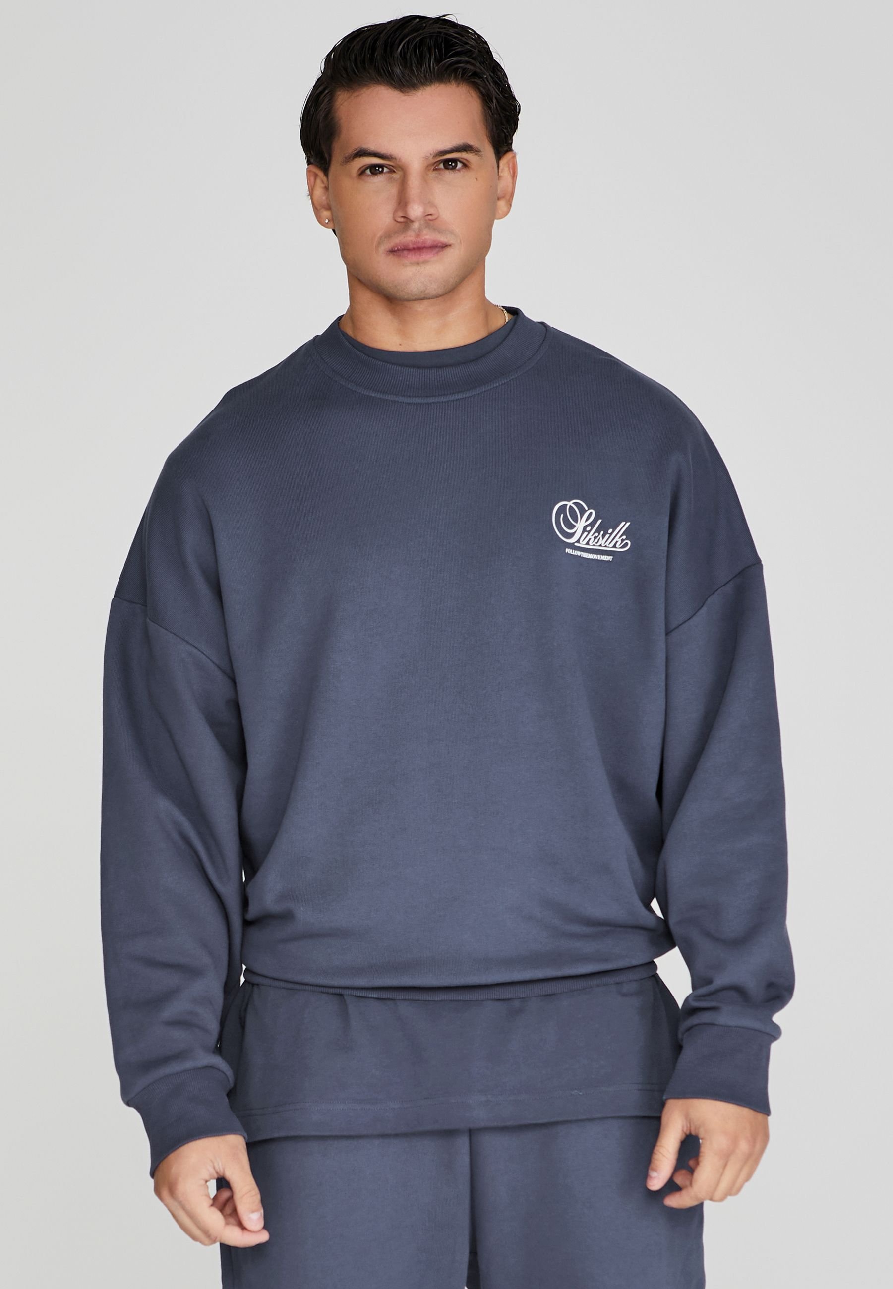 SikSilk SikSilk Men's Graphic Sweater in Navy - 4