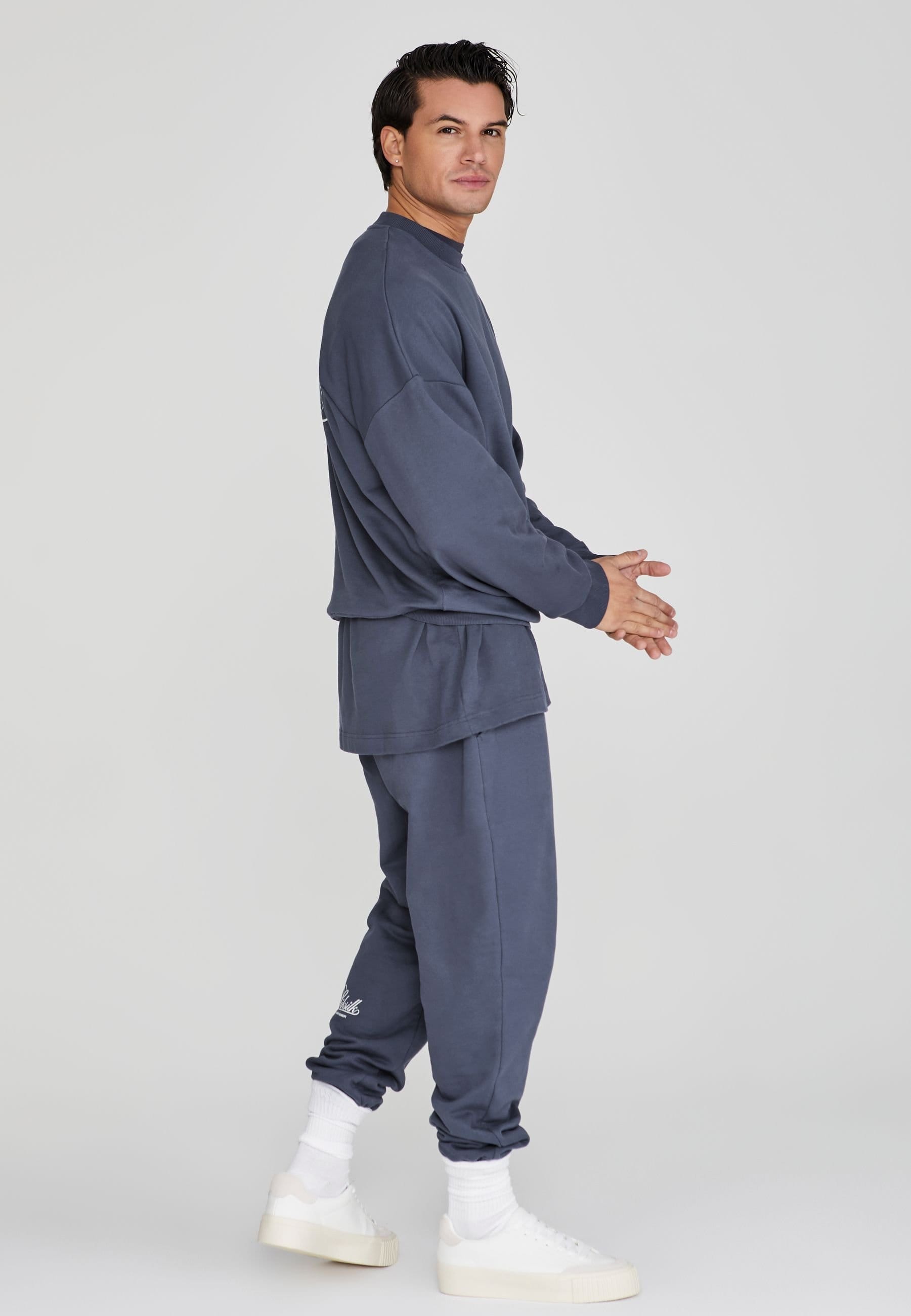 SikSilk SikSilk Men's Graphic Sweater in Navy - 4