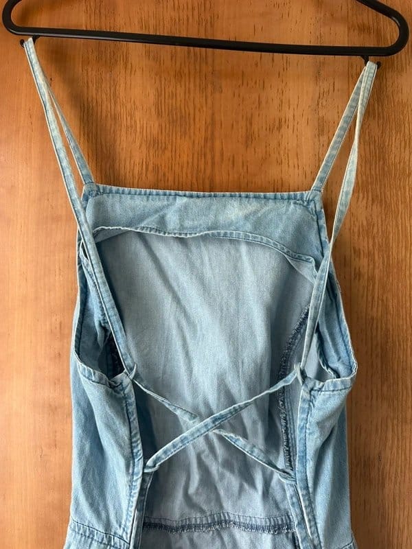 ASOS Light Blue Denim Halter Dress