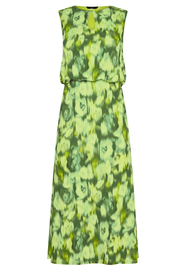 Star by Julien Macdonald Star by Julien Macdonald Women's Blurred Abstract Midi Dress in Lime - 2