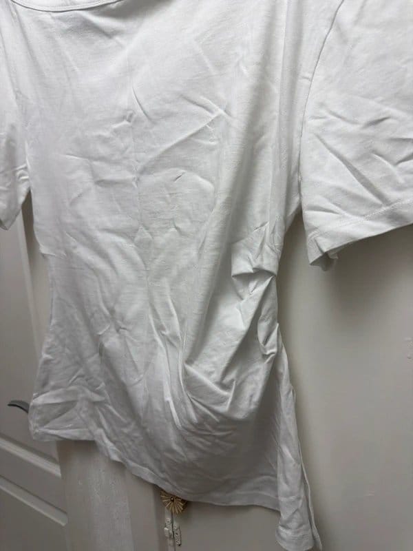 ASOS White Ruched Off-Shoulder Top