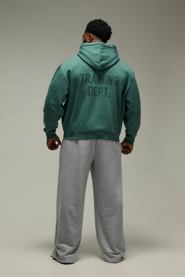 Training Dept. Training Dept. Men's Training Dept Washed Boxy Hoodie in Green - 2