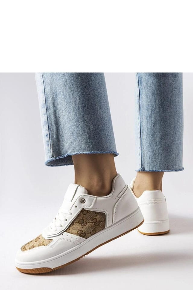 Love Lace Love Lace Women's Sport Sneakers with Monogram Detail Lace Up Rubber Sole in White - 2
