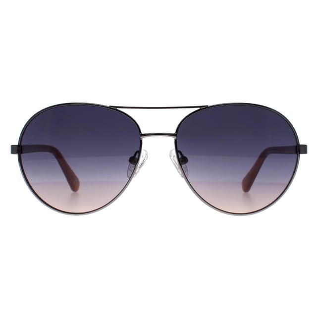 Guess Guess Men's Aviator Shiny Light Nickeltin Blue Gradient GU5213 in Silver - 2