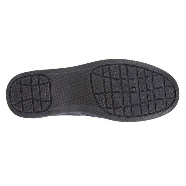 Zedzzz Zedzzz Men's Kenny Herringbone Twin Gusset Slippers in Grey - 2