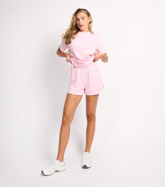 Rise Women's by Zara McDermott Pink Modal Scuba Shorts Rise New Look - 2