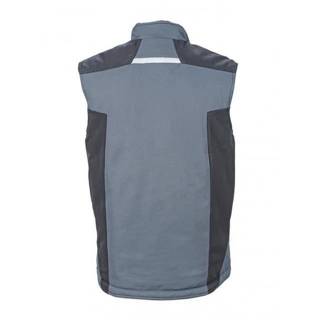 James and Nicholson James and Nicholson Men's Craftsmen Strong Softshell Gilet in Mid Grey - 2
