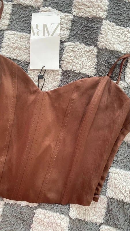 Zara Zara corset top satin