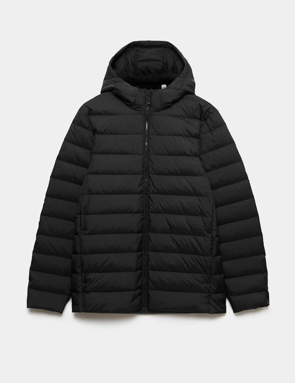 Marks & Spencer M&S Feather and Down Hooded Puffer Jacket Black