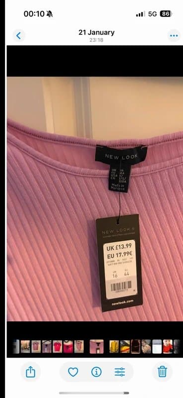 New Look Women’s lilac one side bodysuit size 16 - new with tags