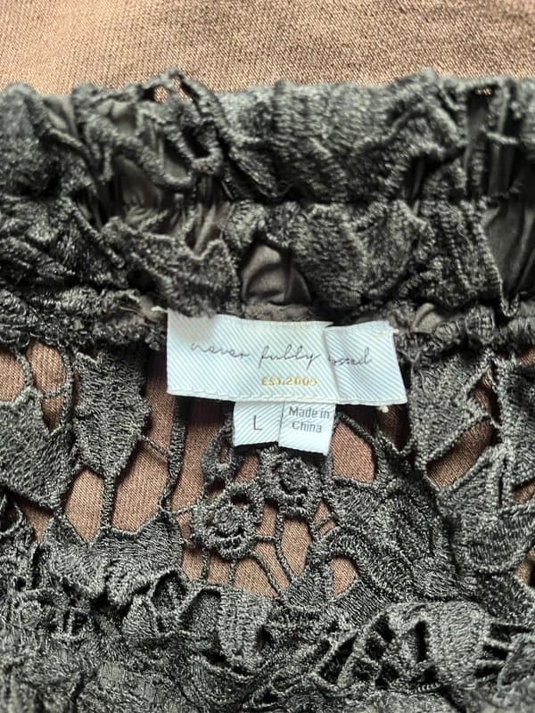 Never Fully Dressed Midaxi Black Lace Never Fulled Dressed Skirt - UK L