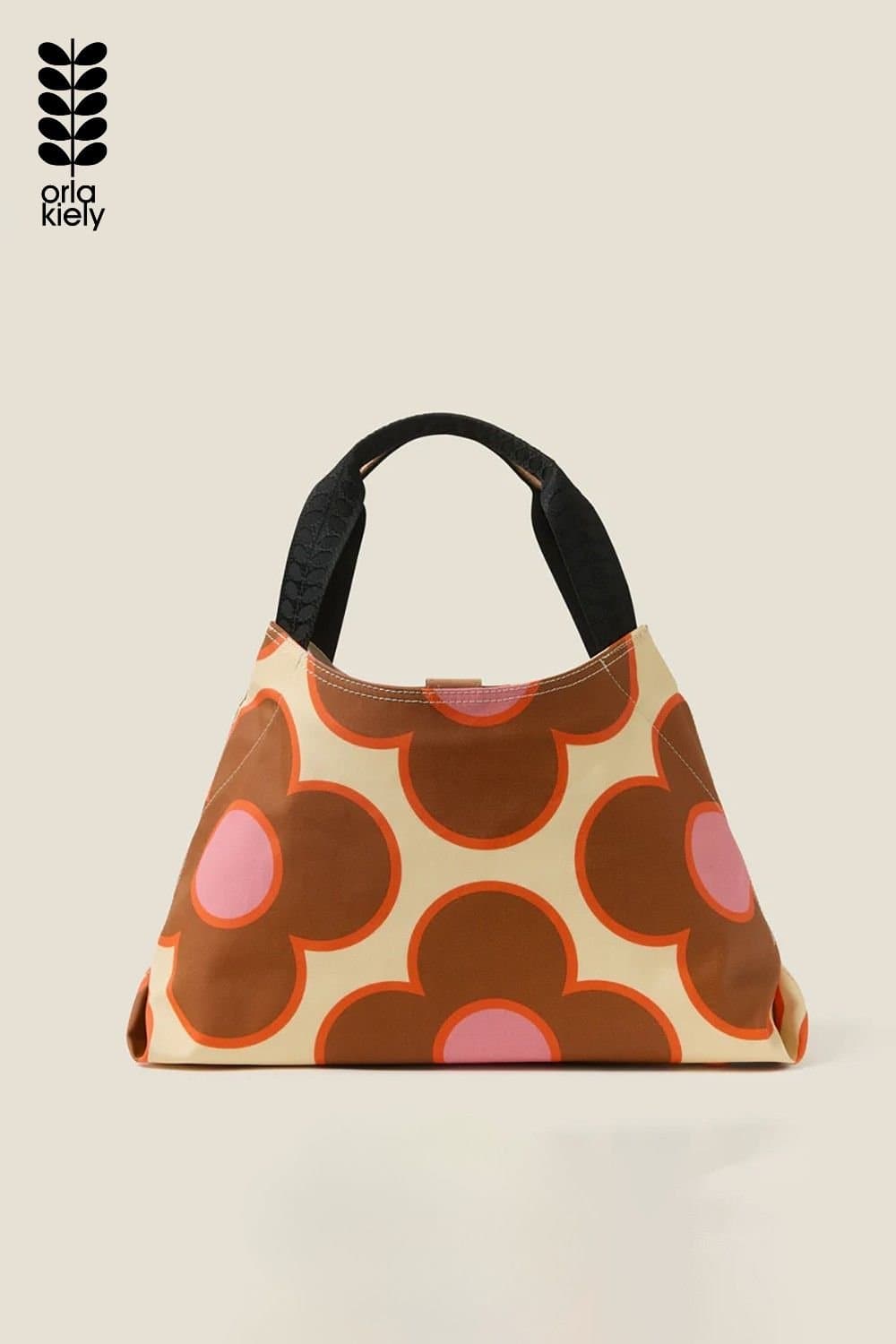 Orla Kiely Orla Kiely Women's Classic Shoulder Bag - Flower Spot Persimmon in Brown