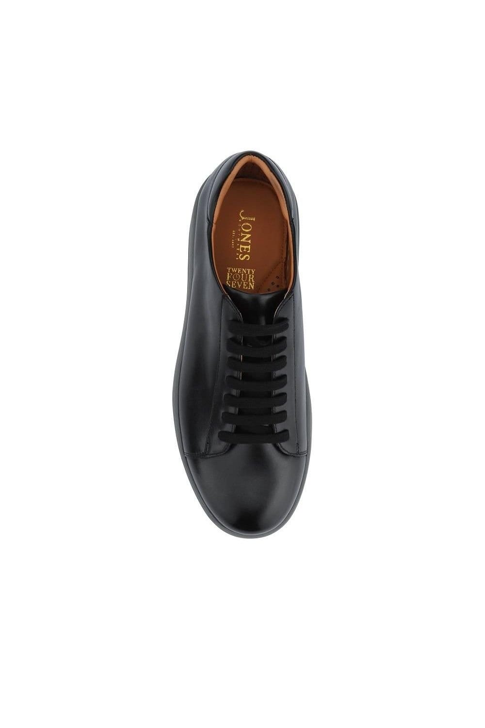Jones Bootmaker Jones Bootmaker Men's Simone Wide-Fit Leather Trainers in Black - 4