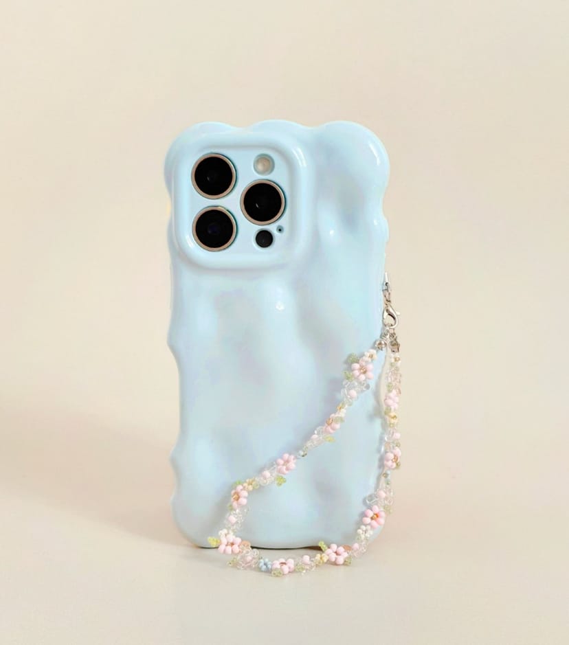 Coconut Lane Pink Petal Beaded Phone Strap Coconut Lane New Look - 1
