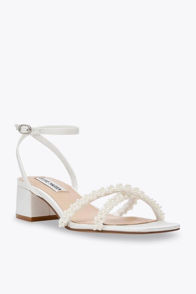 Steve Madden STEVE MADDEN Women's 'Gabby Heel White' Satin Heels in White - 2