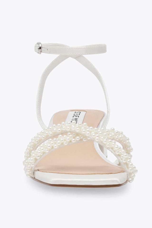 Steve Madden STEVE MADDEN Women's 'Gabby Heel White' Satin Heels in White - 3