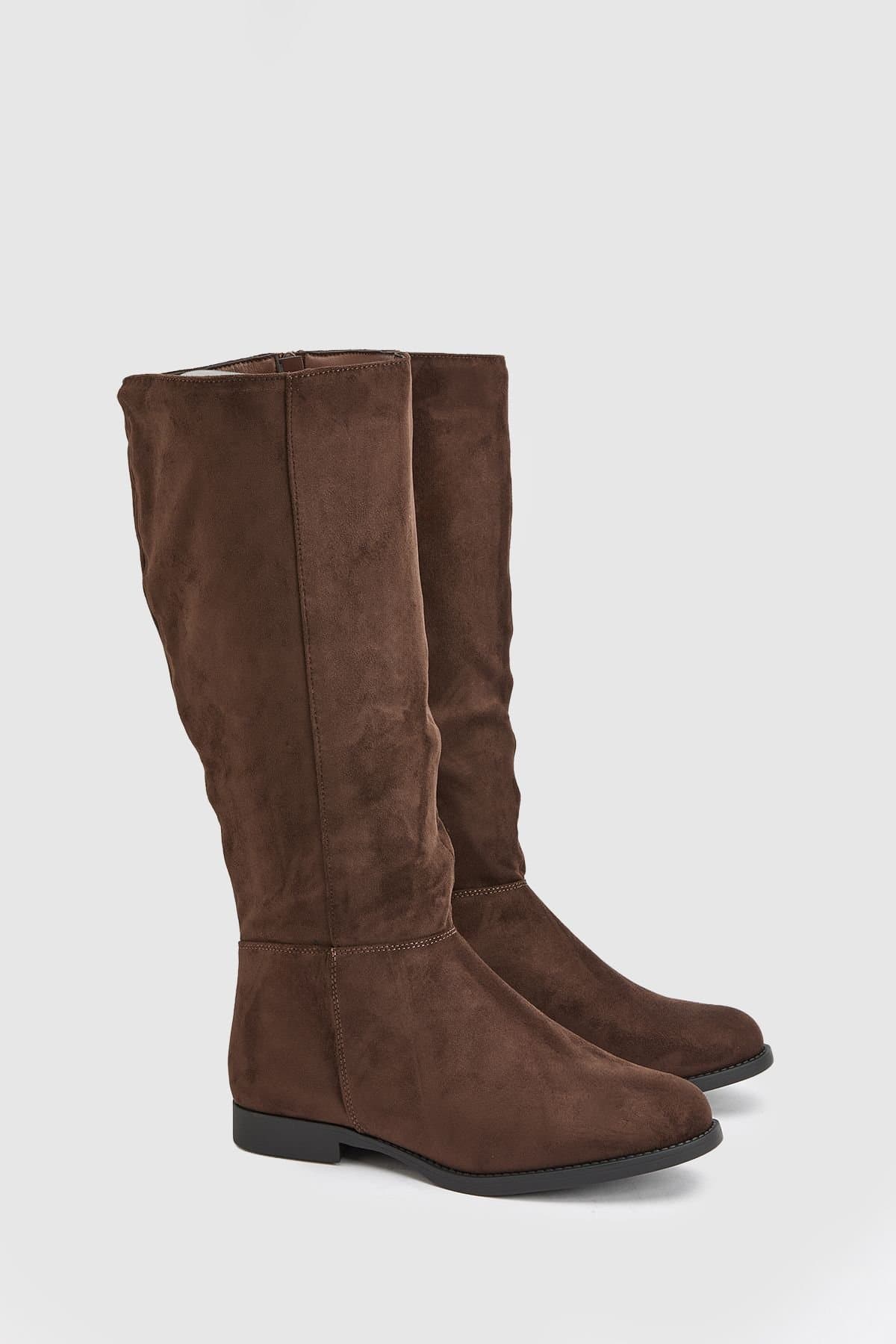 Dorothy Perkins Dorothy Perkins Women's Karla Knee High Flat Boots in Chocolate