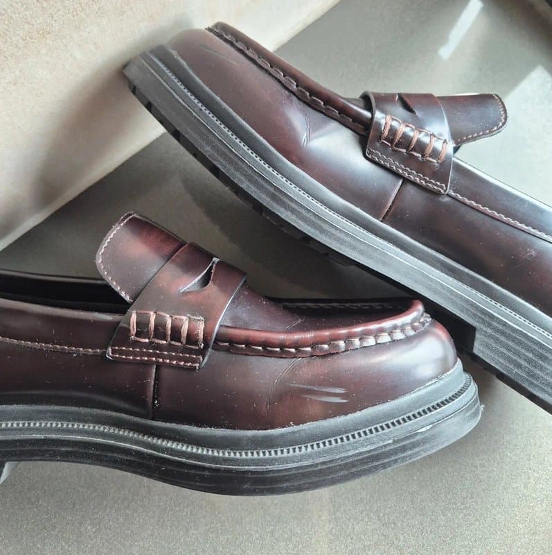 Bershka Burgundy Bershka loafers size EU70 uk 6.5/7