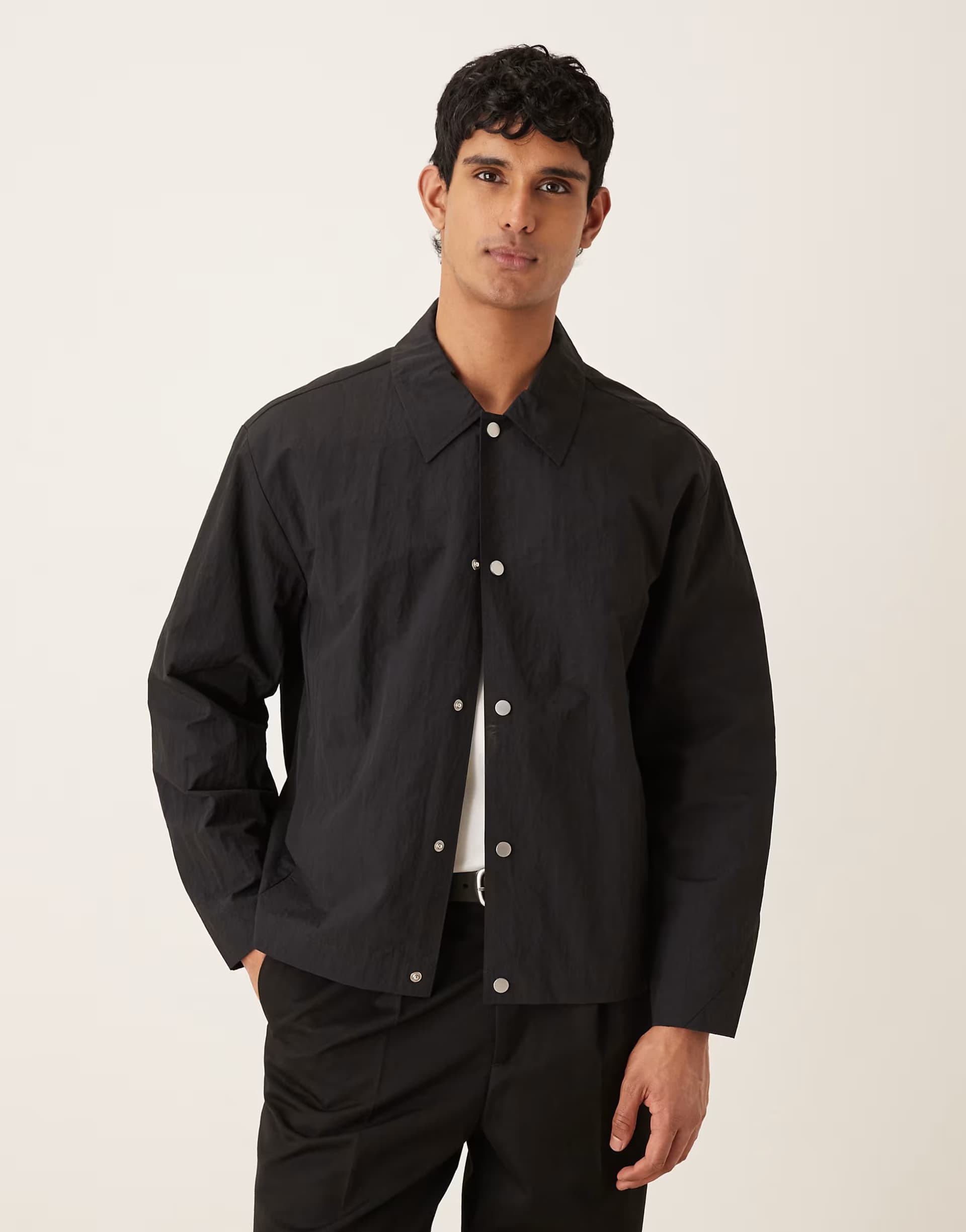 ASOS ASOS DESIGN Lightweight Nylon Jacket in Black