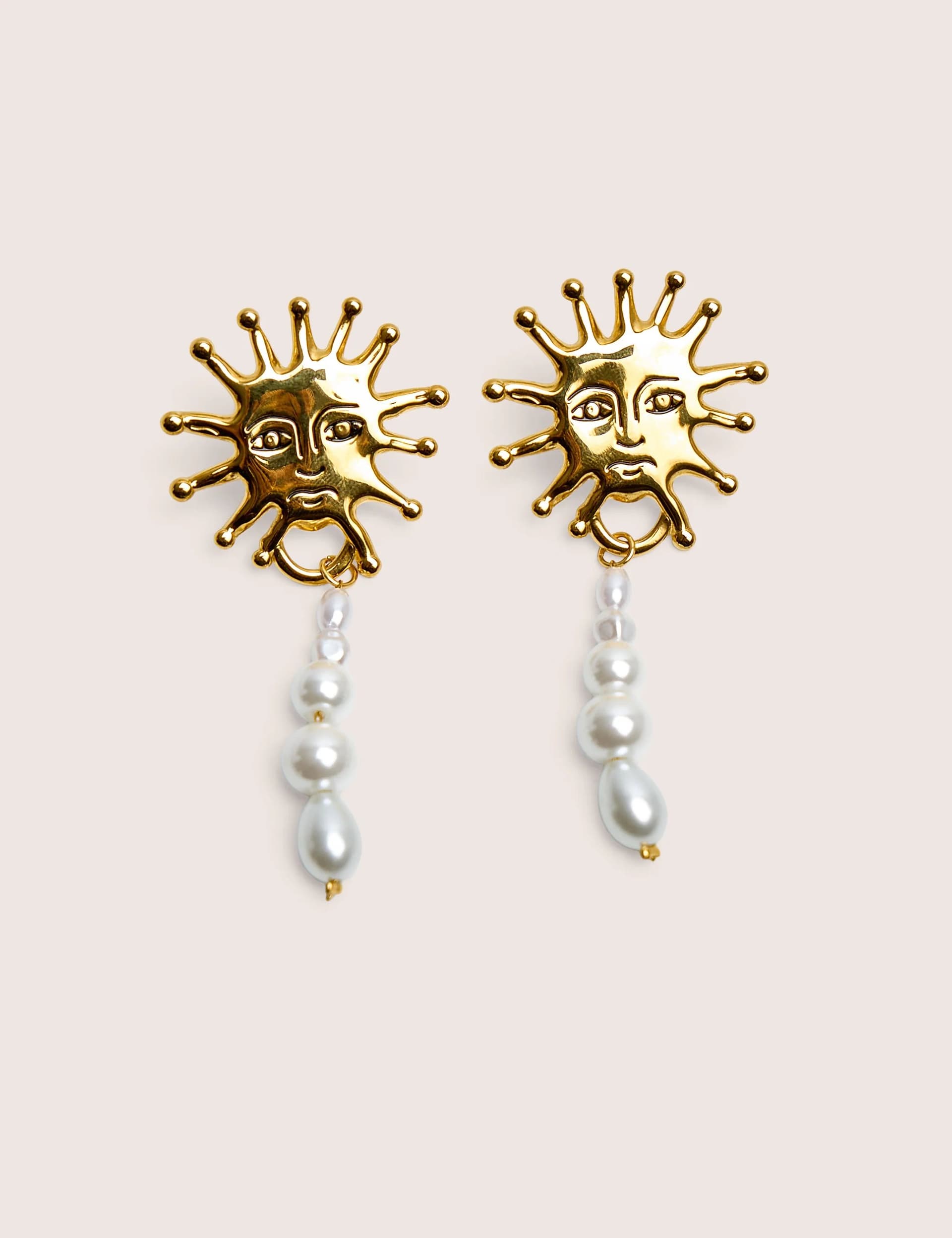 Public Desire Public Desire Sun Detail Earring With Pearl Droplet