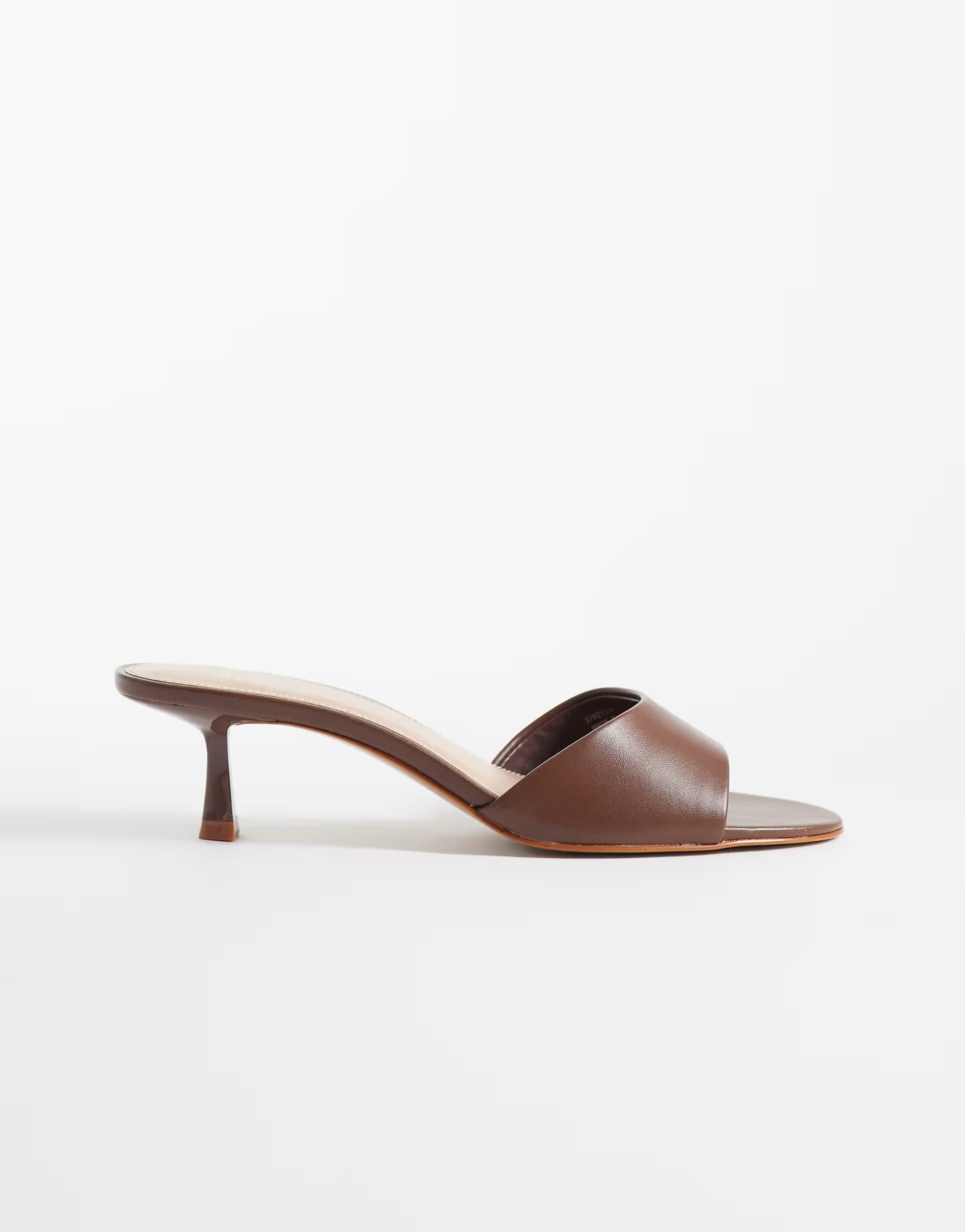ASOS ASOS Brown Faux Leather Heeled Mules