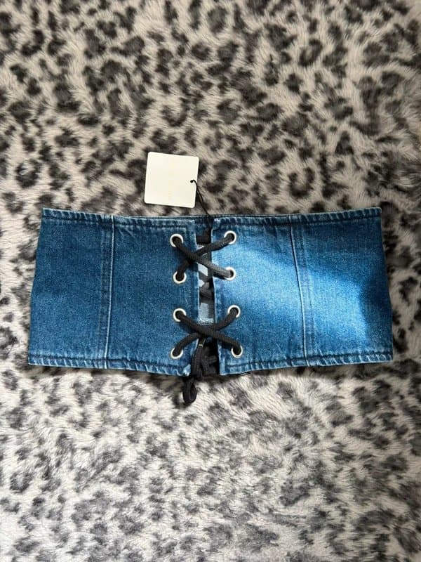 New Look New Look denim corset belt