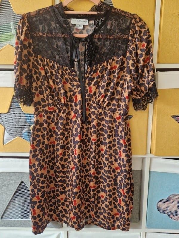 Never Fully Dressed Never fully dressed women's Cherry Leopard Lyla Mini Dress size 14