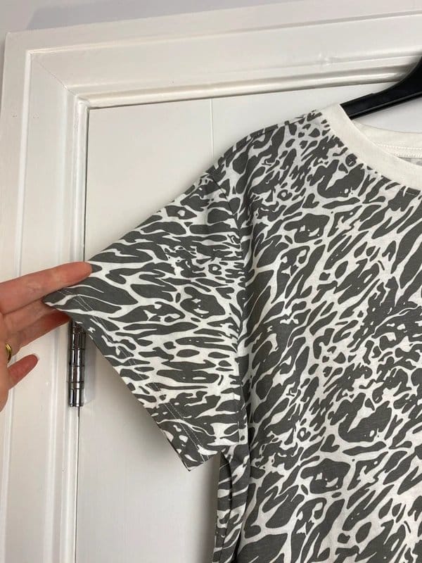 Primark Grey Animal Print Oversized T-Shirt