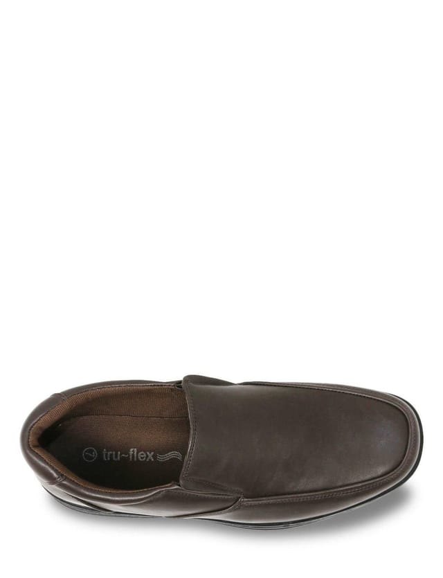 Truflex Truflex Men's Slip On Wide Fit Shoe in Brown - 3