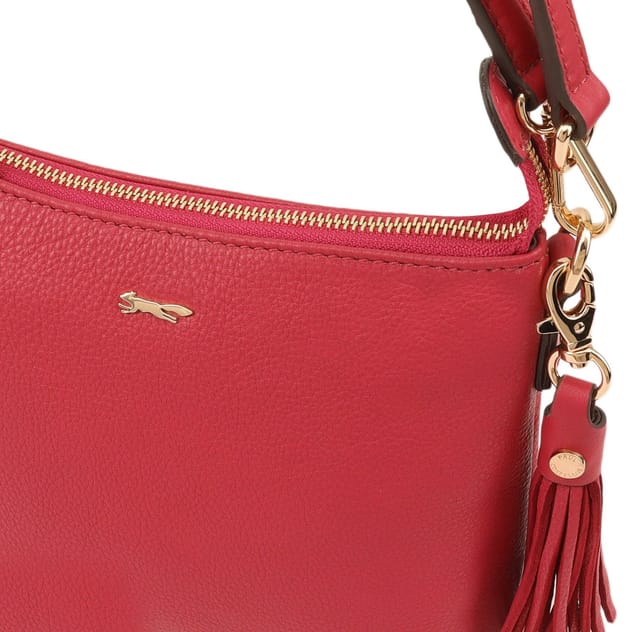Paul Costelloe Paul Costelloe Women's Mestolo Leather Day Bag in Cerise - 3
