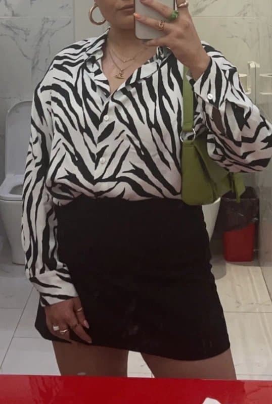 Bershka Bershka zebra satin blouse