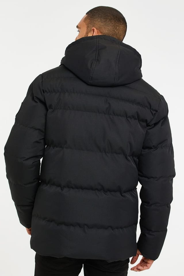 Threadbare Threadbare Men's 'Jackton' Showerproof Hooded Padded Jacket in Black - 2
