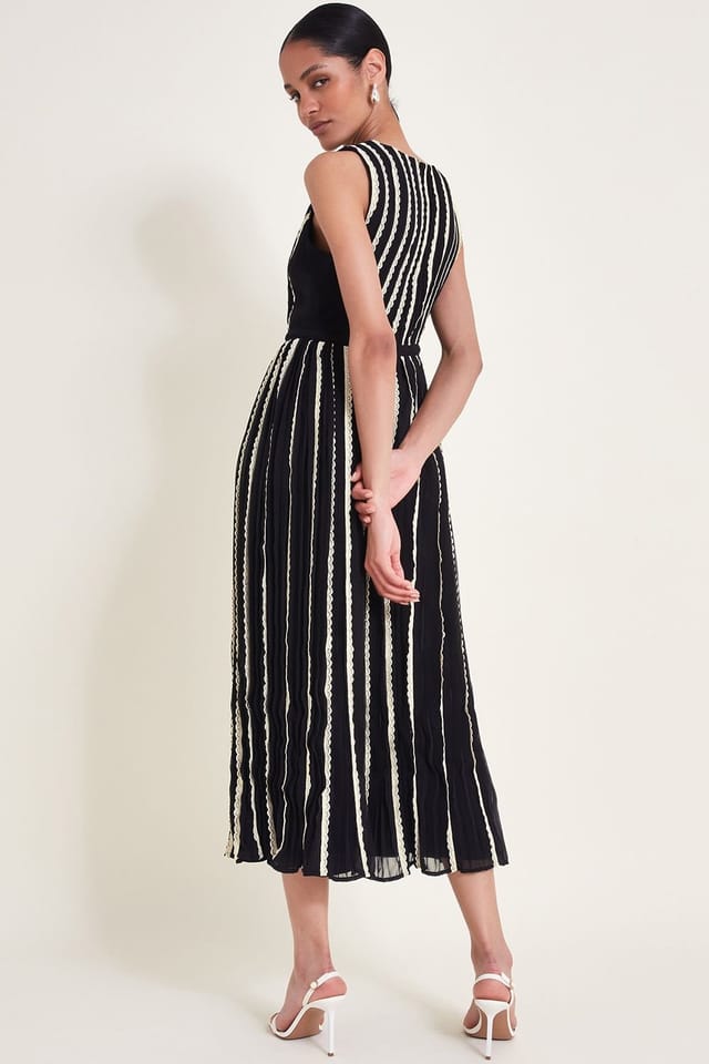 Monsoon Monsoon Women's Harper Monochrome Dress Black - 2