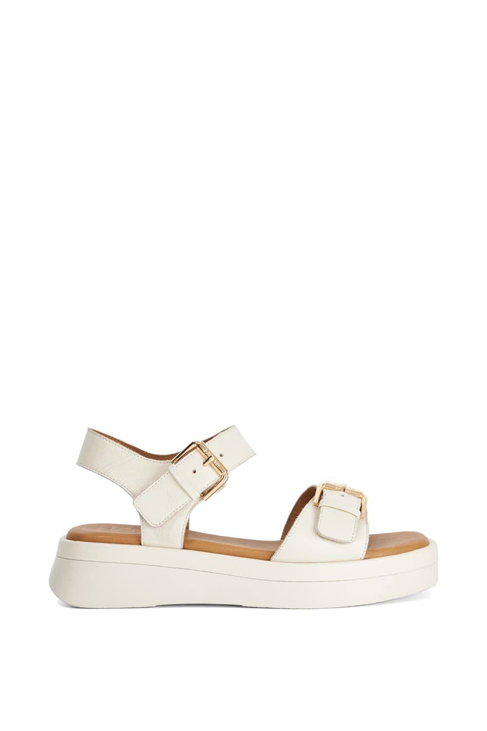 Dune London Dune London Women's Wide Fit 'Licia' Leather Sandals in Natural - 2