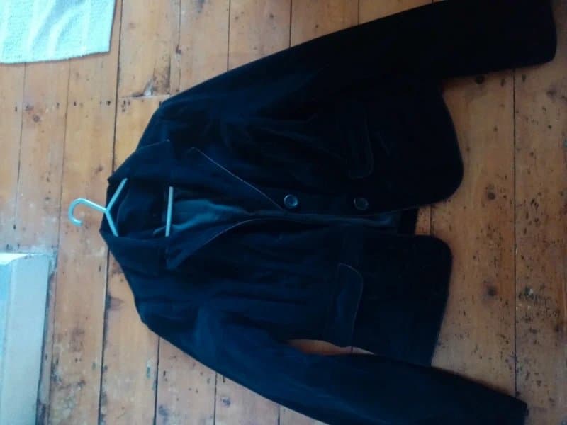 New Look Womens Black Velvet Jacket