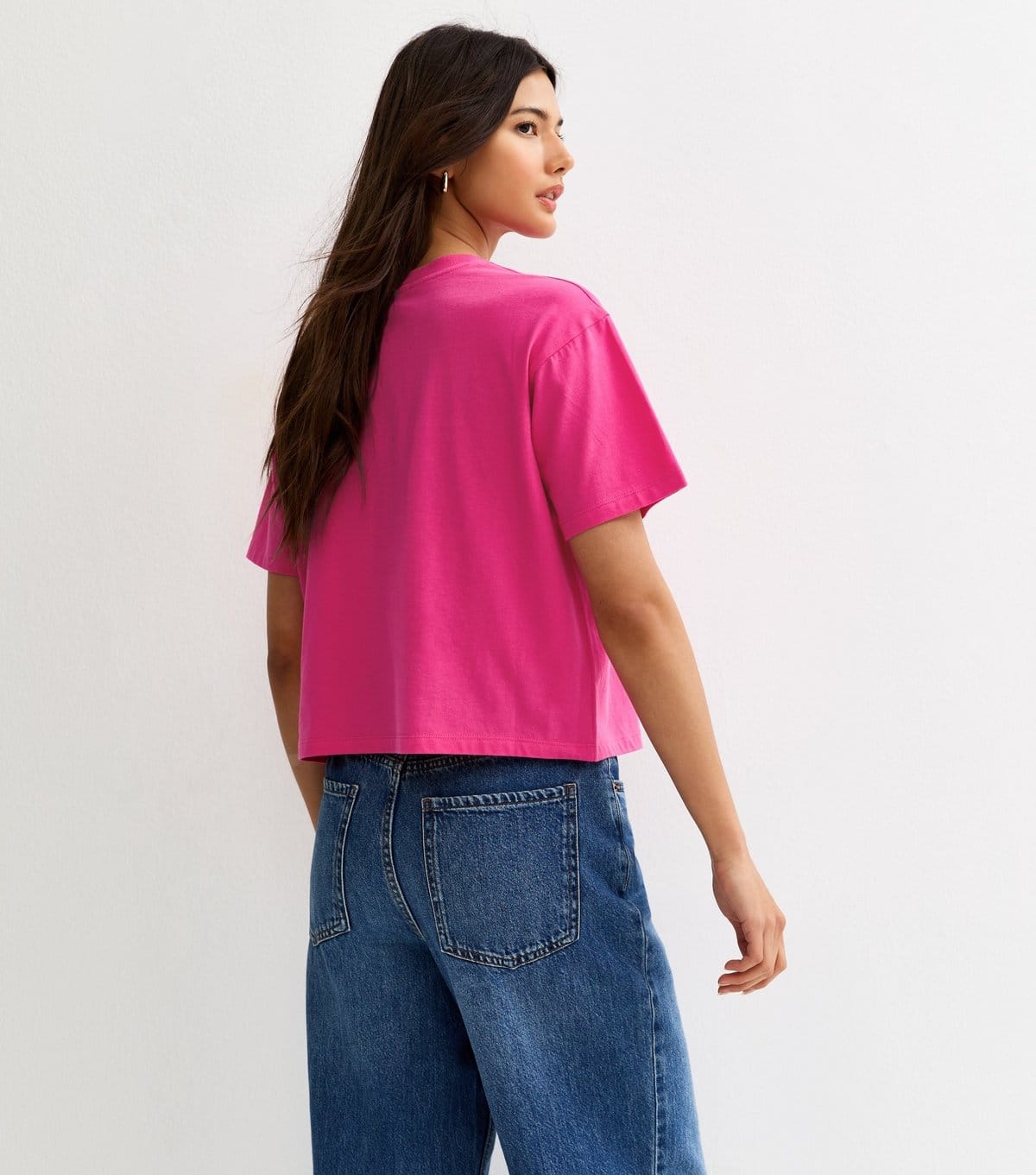 New Look Women's Bright Pink Cotton Boxy T-Shirt New Look - 4