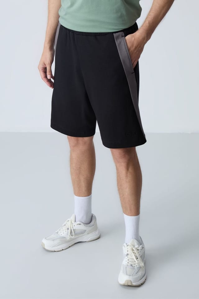Tommy Life Tommy Life Men's Cotton Blend Sweat Shorts in Black - 2