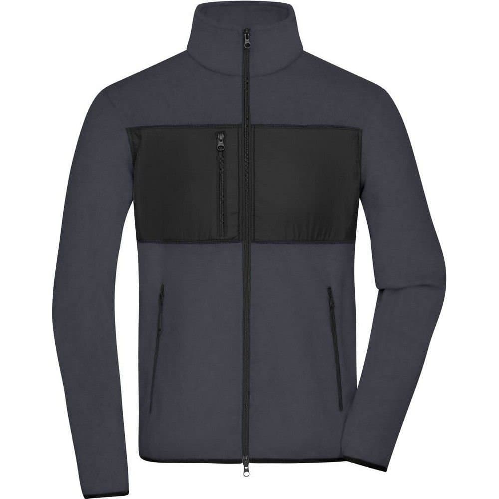 James and Nicholson James and Nicholson Men's Fleece Jacket in Mid Grey