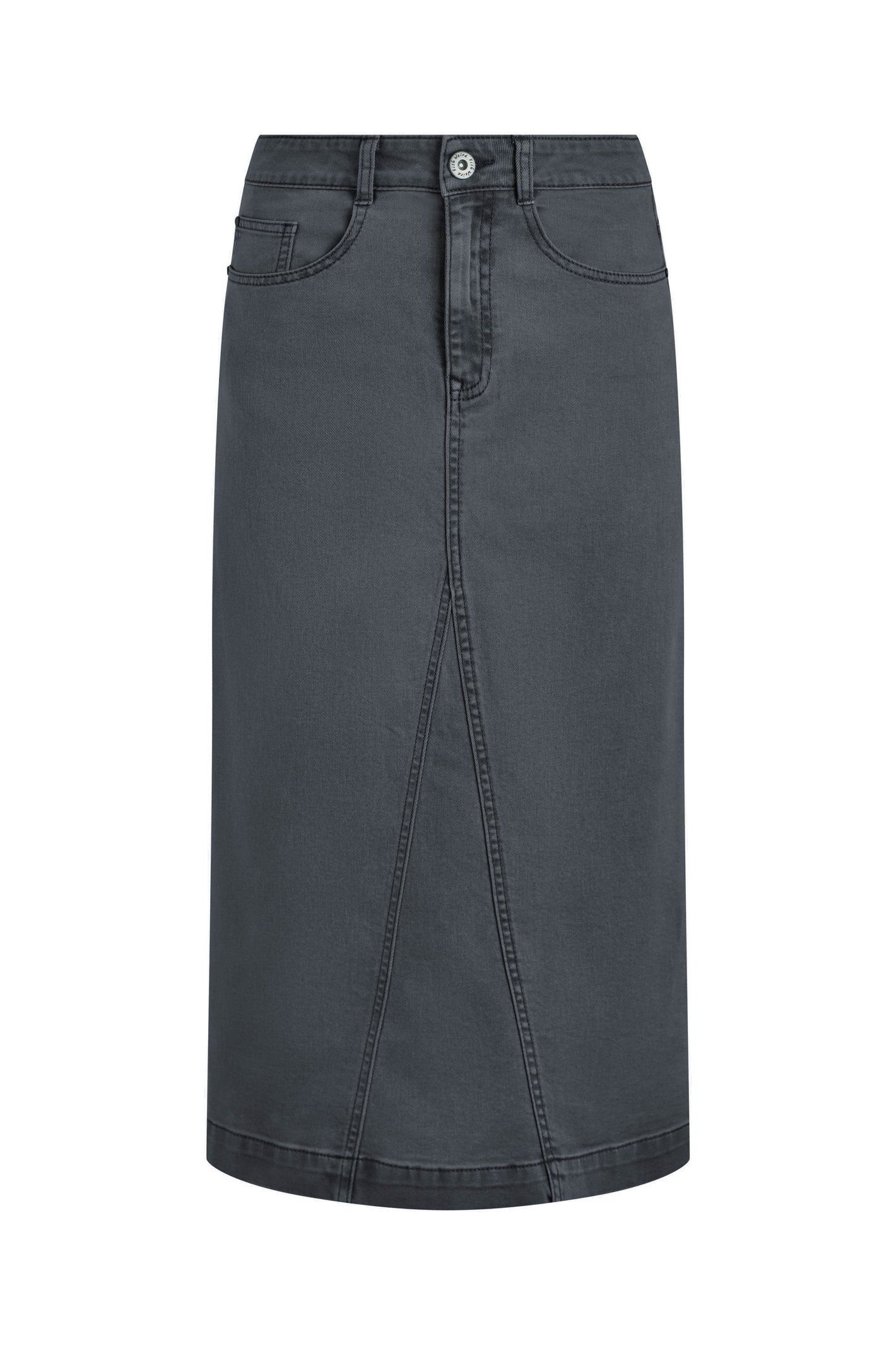Weird Fish Weird Fish Women's Juda Longline Denim Skirt in Black - 2