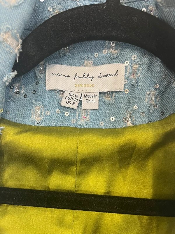 Never Fully Dressed Never Fully Dressed denim waistcoat size 12 - 1