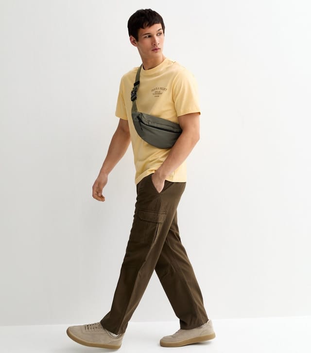 Only and Sons Men's Light Yellow Tequila Night Print T-Shirt Only and Sons New Look - 2