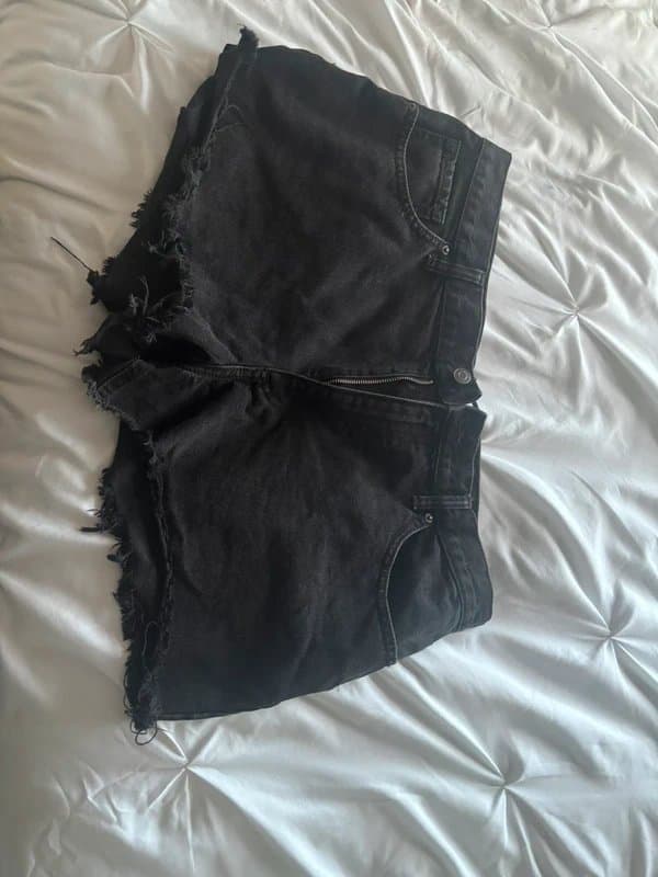 ASOS Denim black denim shorts