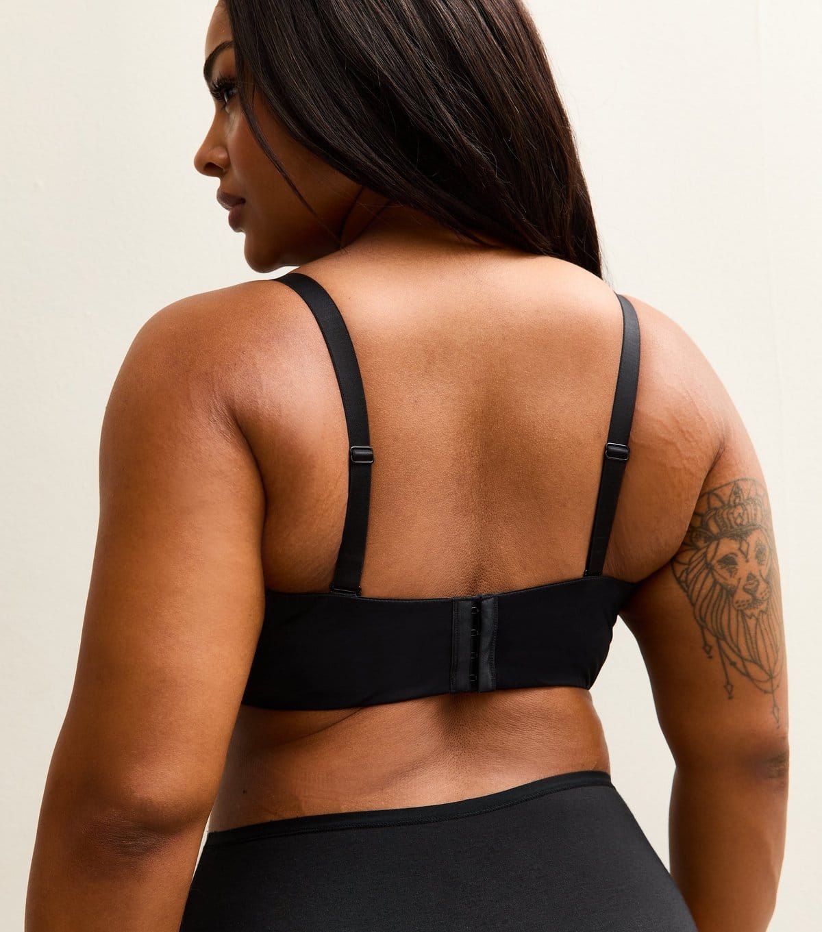 New Look Women's Plus Size Black Microfibre Multiway Strapless Bra Curves New Look - 4