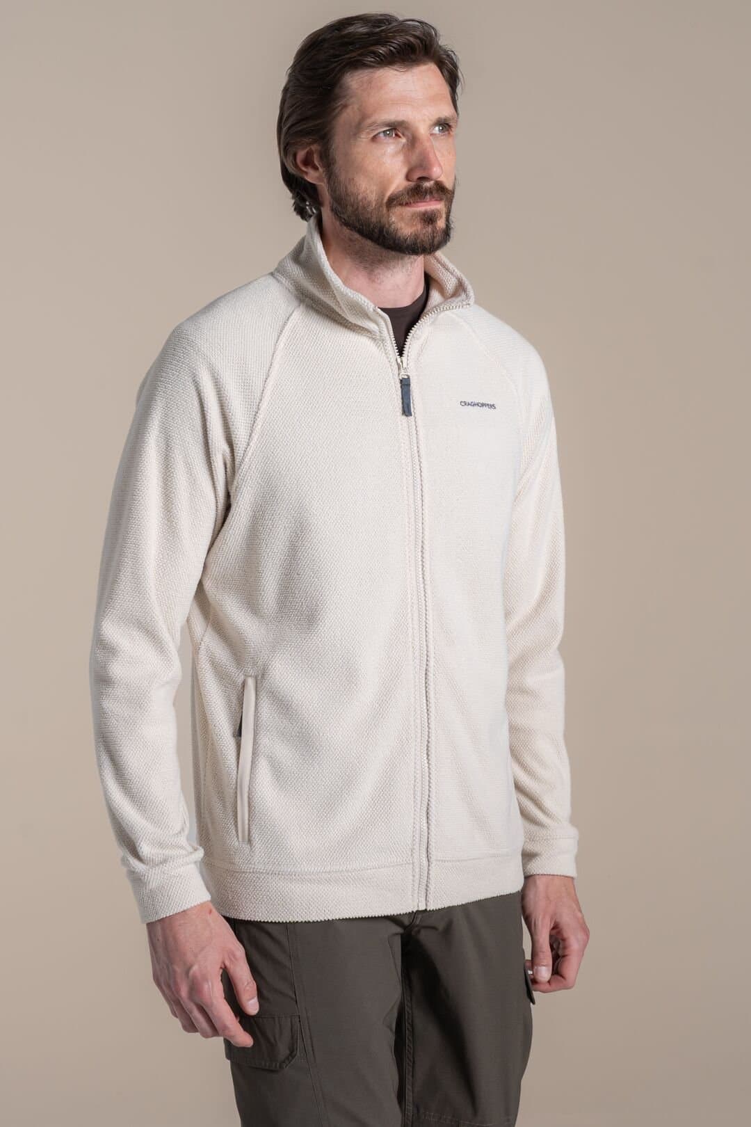 Craghoppers Craghoppers Men's Charlston Waffle Fleece Jacket in Off-White