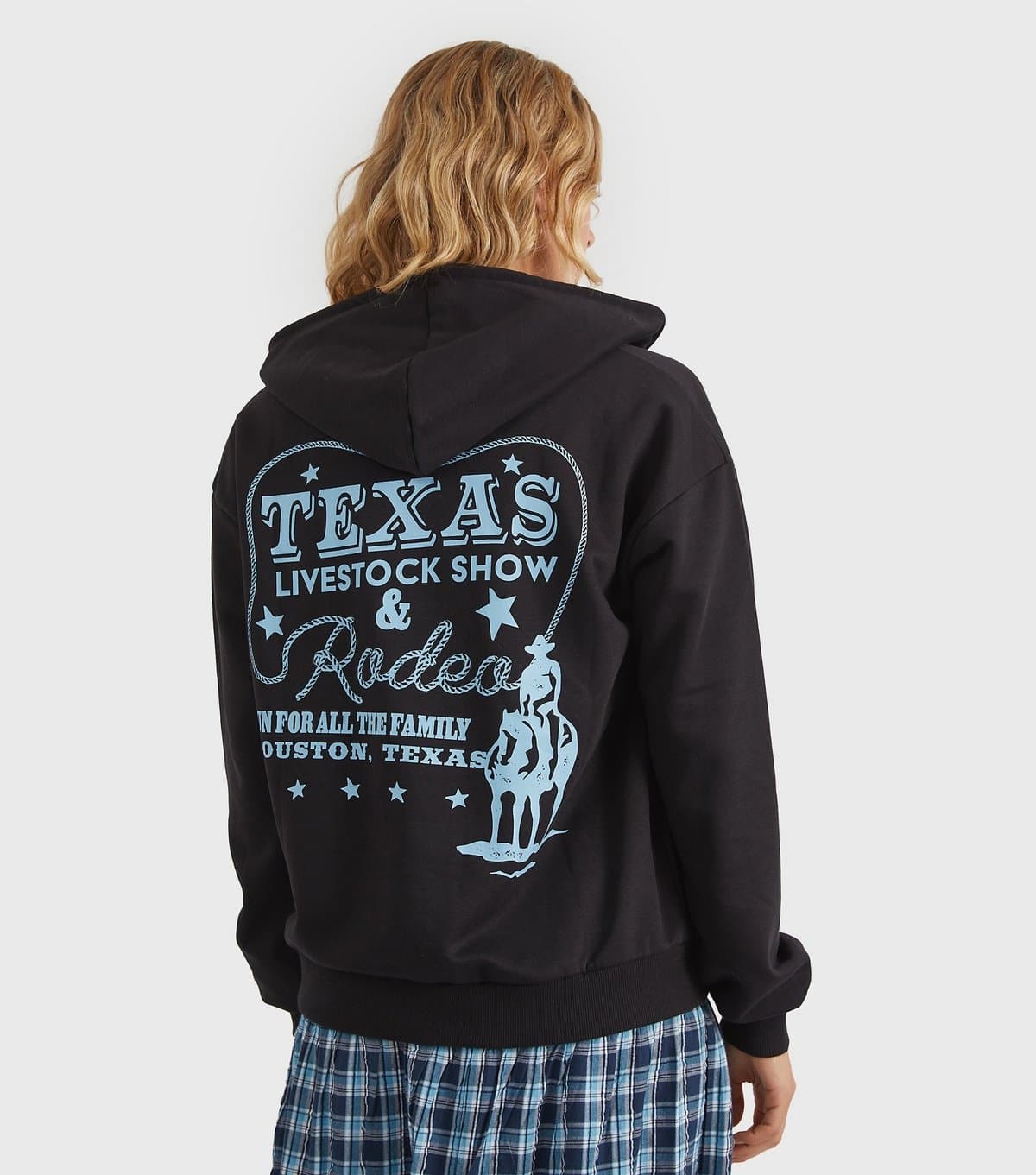 Custard Women's Clothing Black Texas Rodeo Logo Hoodie Custard New Look