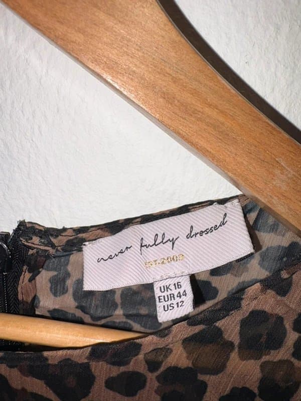 Never Fully Dressed Never Fully Dressed Leopard Mesh dress