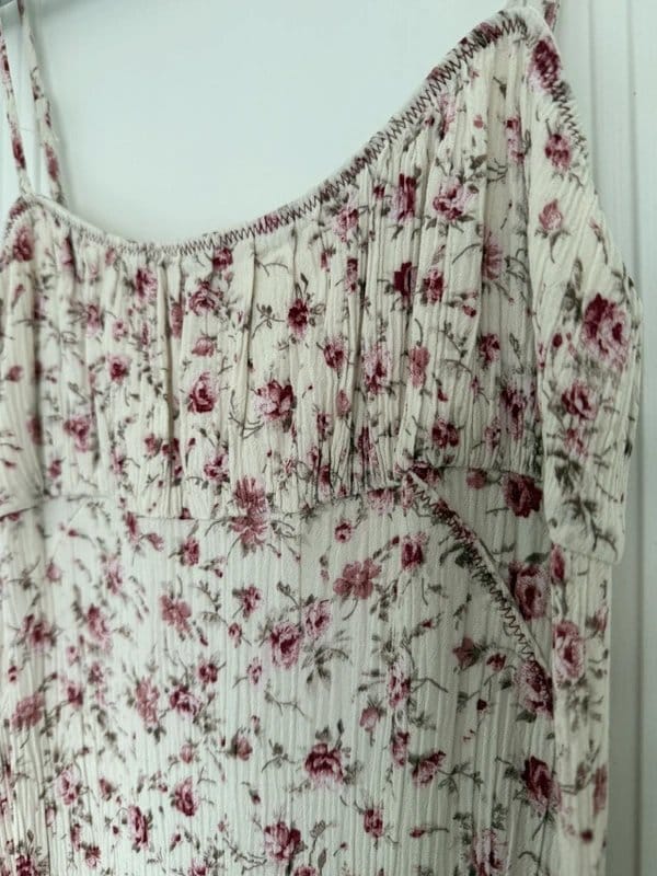 Bershka Floral Print Midi Dress