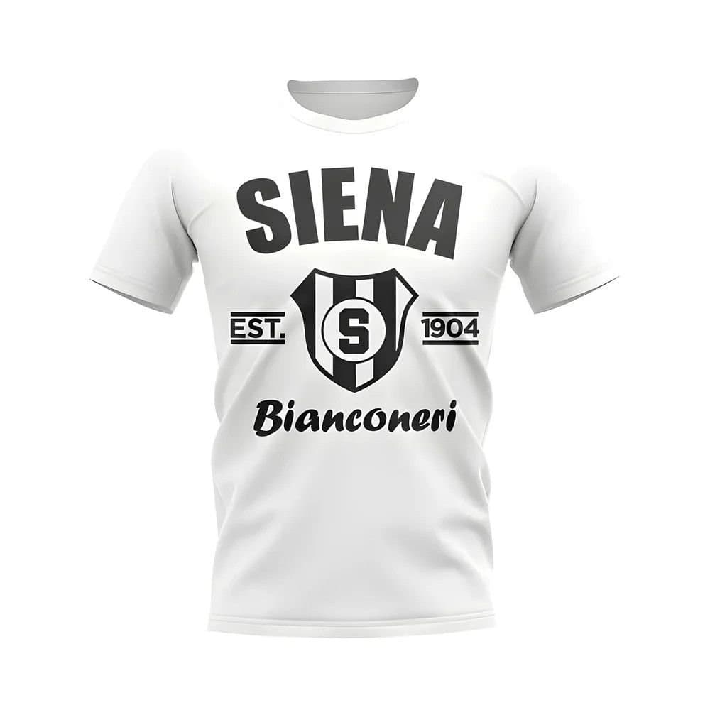 Siena Siena Men's Personalised Established Football T-Shirt in White