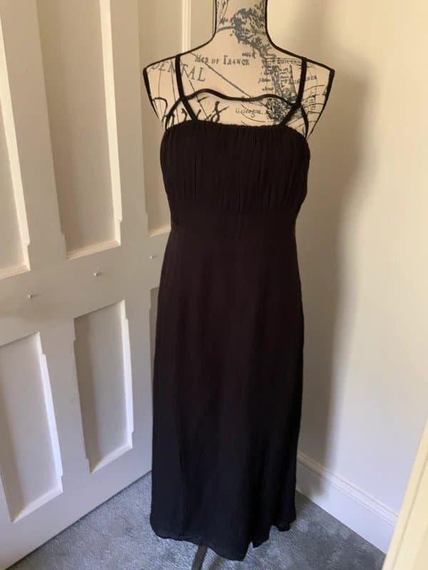 Whistles Whistles black silk dress - perfect for summer UK14; BNNW
