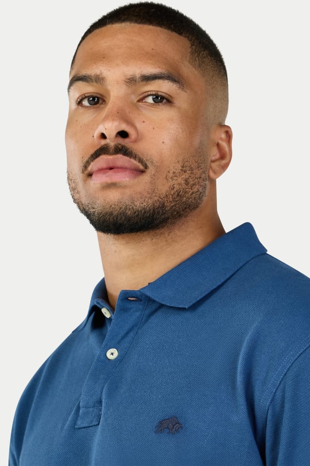 raging bull Raging Bull Men's Classic Polo in Mid Blue - 3
